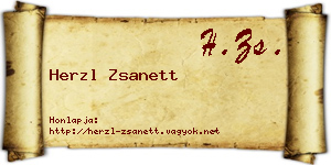 Herzl Zsanett névjegykártya